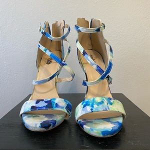 Charlotte Russe Blue Multicolored Heels
